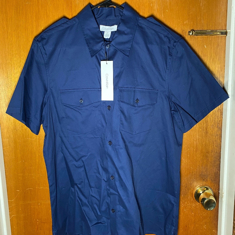 Mens Calvin Klein dress button up shirt
